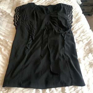 Spense black shoulder detail dress, size 12